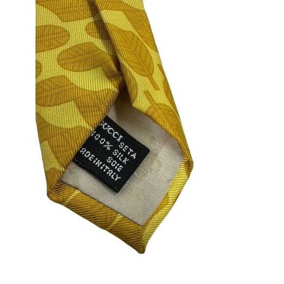 GUCCI Mens Tie Palm Leaves Design PLZ READ!!FINAL SALE NO RETURNS - Picture 8 of 9